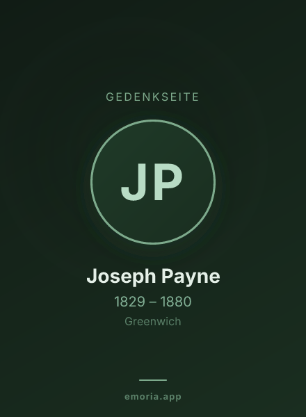 Gedenkportrait von Joseph Payne