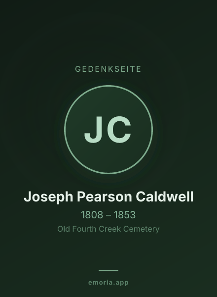 Gedenkportrait von Joseph Pearson Caldwell