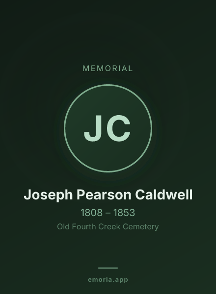 Memorial portrait of Joseph Pearson Caldwell