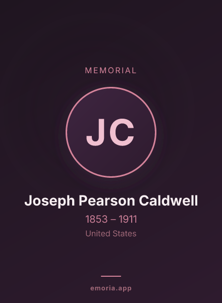 Memorial portrait of Joseph Pearson Caldwell
