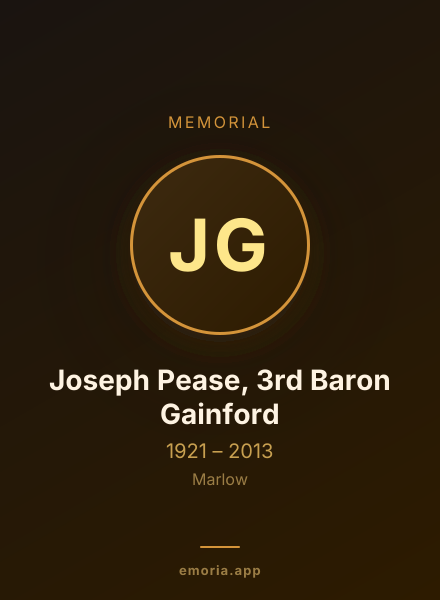Memorial portrait of Joseph Pease, 3rd Baron Gainford