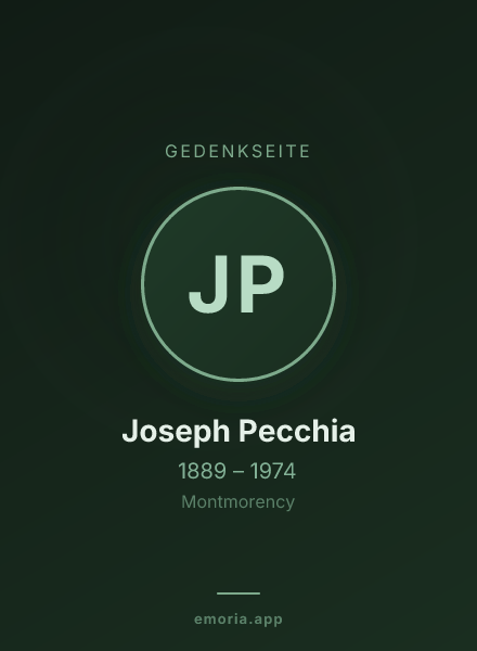 Gedenkportrait von Joseph Pecchia