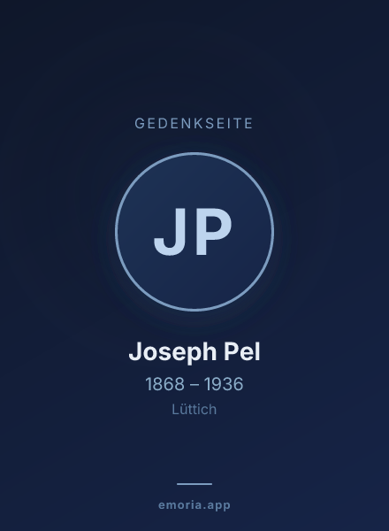 Gedenkportrait von Joseph Pel