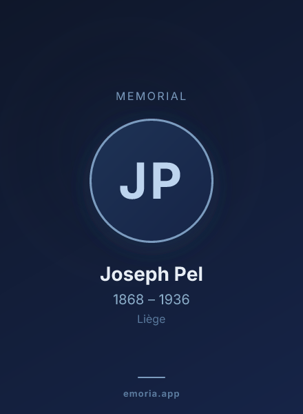 Memorial portrait of Joseph Pel