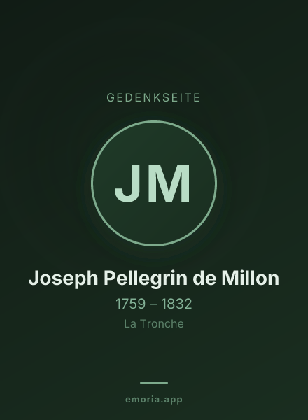 Gedenkportrait von Joseph Pellegrin de Millon