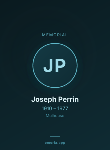 Memorial portrait of Joseph Perrin