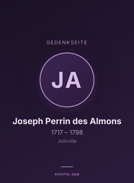Gedenkportrait von Joseph Perrin des Almons