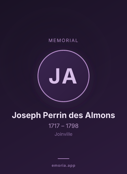 Memorial portrait of Joseph Perrin des Almons