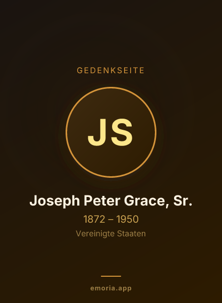 Gedenkportrait von Joseph Peter Grace, Sr.