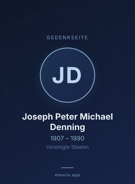 Gedenkportrait von Joseph Peter Michael Denning