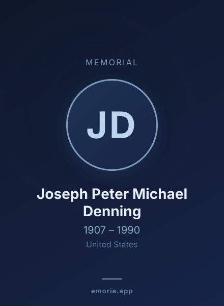 Memorial portrait of Joseph Peter Michael Denning