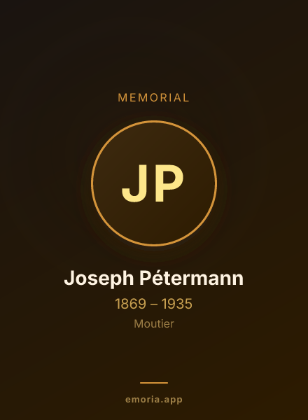 Memorial portrait of Joseph Pétermann