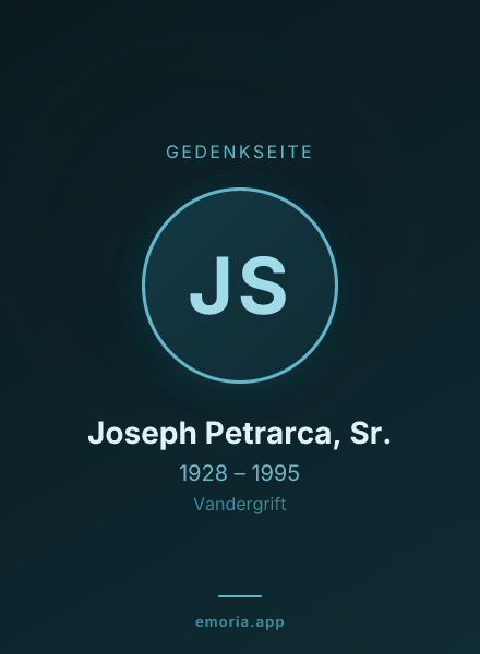 Gedenkportrait von Joseph Petrarca, Sr.