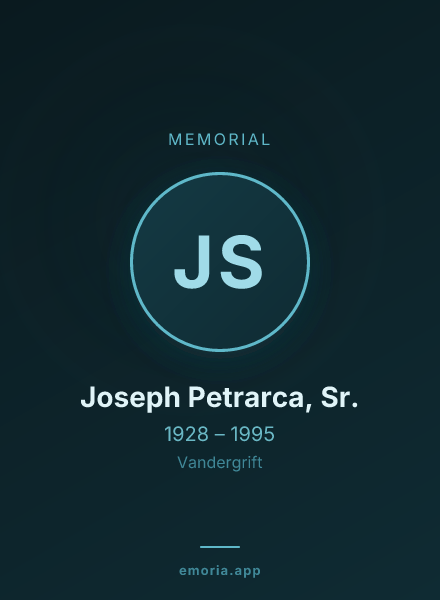Memorial portrait of Joseph Petrarca, Sr.