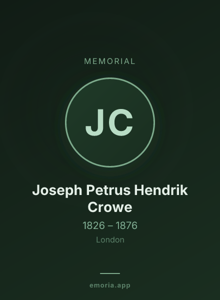 Memorial portrait of Joseph Petrus Hendrik Crowe