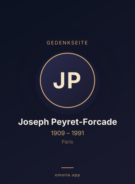Gedenkportrait von Joseph Peyret-Forcade