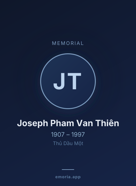 Memorial portrait of Joseph Pham Van Thiên