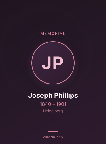 Memorial portrait of Joseph Phillips
