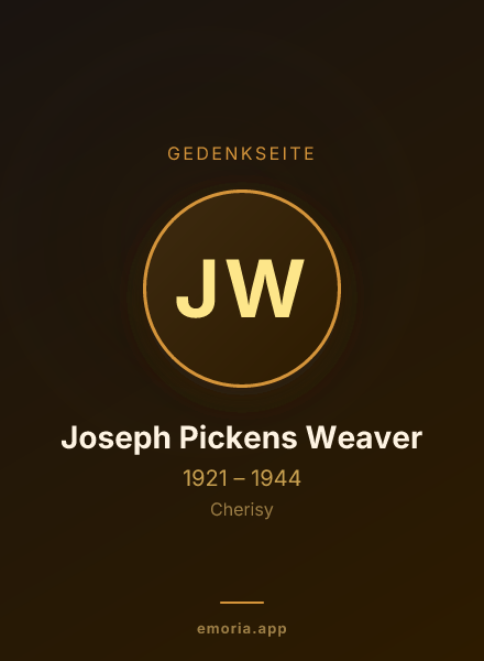 Gedenkportrait von Joseph Pickens Weaver