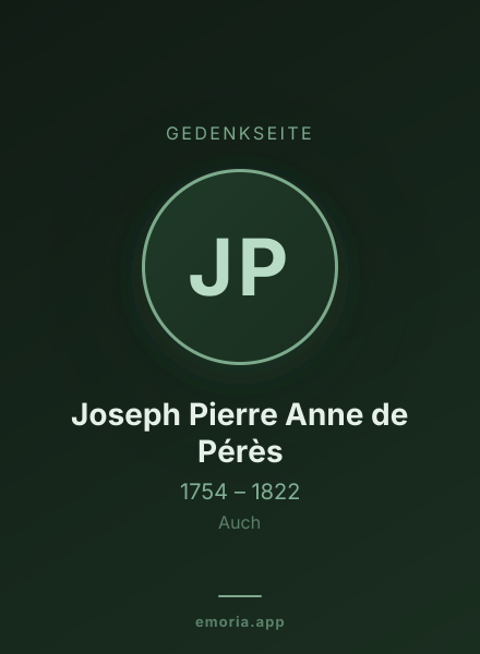 Gedenkportrait von Joseph Pierre Anne de Pérès