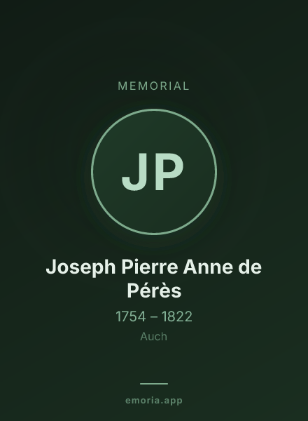 Memorial portrait of Joseph Pierre Anne de Pérès