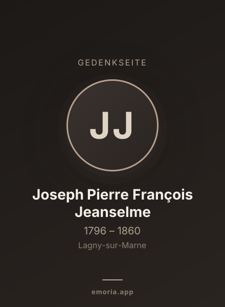 Gedenkportrait von Joseph Pierre François Jeanselme