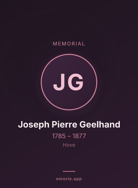 Memorial portrait of Joseph Pierre Geelhand