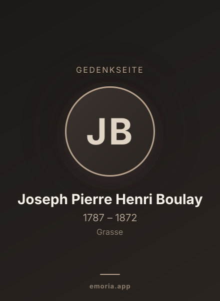 Gedenkportrait von Joseph Pierre Henri Boulay