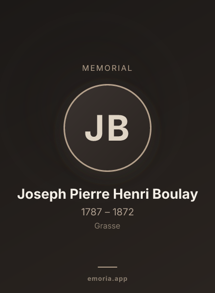 Memorial portrait of Joseph Pierre Henri Boulay