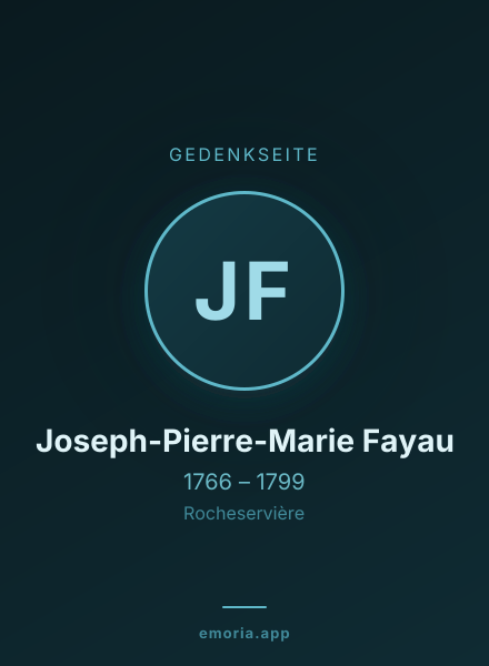 Gedenkportrait von Joseph-Pierre-Marie Fayau