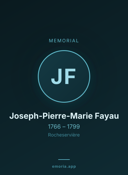 Memorial portrait of Joseph-Pierre-Marie Fayau