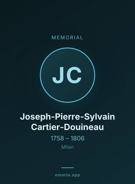 Memorial portrait of Joseph-Pierre-Sylvain Cartier-Douineau
