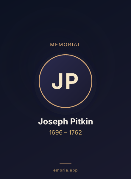 Memorial portrait of Joseph Pitkin