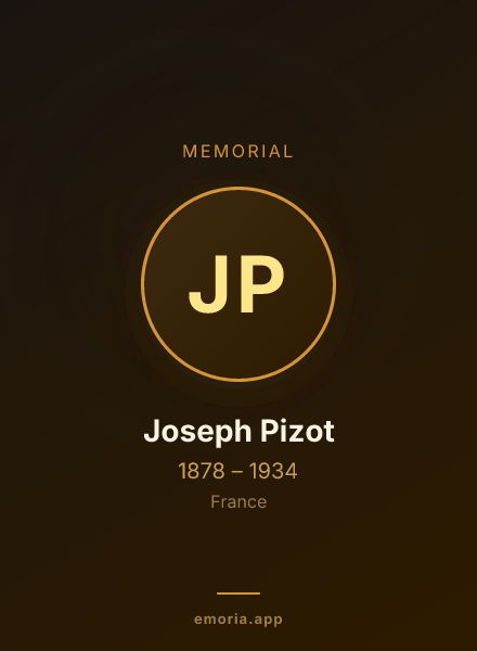Memorial portrait of Joseph Pizot
