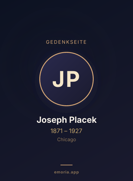 Gedenkportrait von Joseph Placek