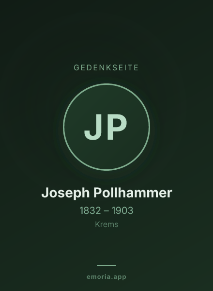 Gedenkportrait von Joseph Pollhammer