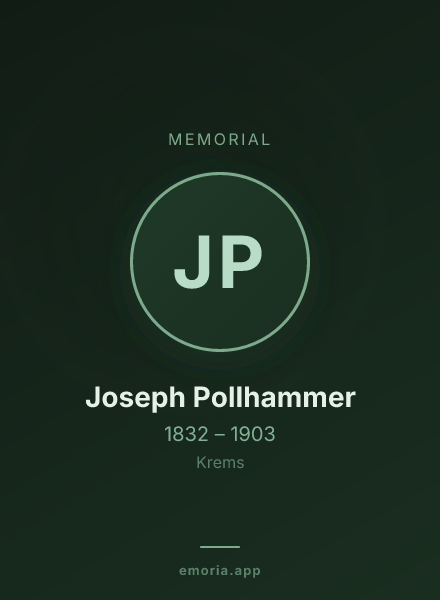 Memorial portrait of Joseph Pollhammer