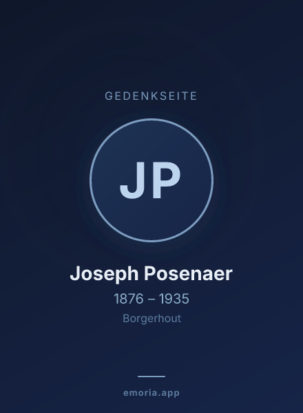 Gedenkportrait von Joseph Posenaer