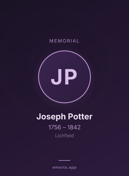 Memorial portrait of Joseph Potter