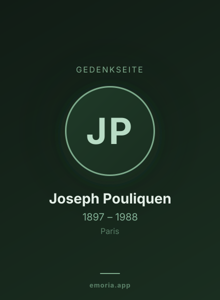 Gedenkportrait von Joseph Pouliquen