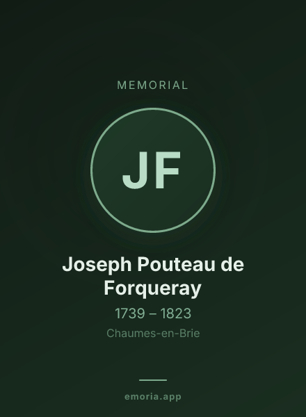 Memorial portrait of Joseph Pouteau de Forqueray