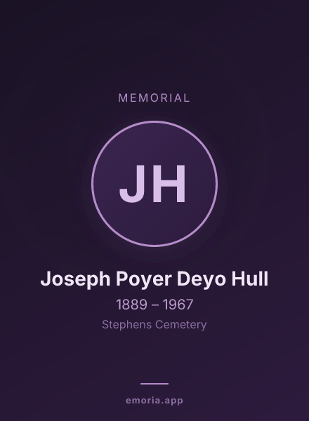 Memorial portrait of Joseph Poyer Deyo Hull