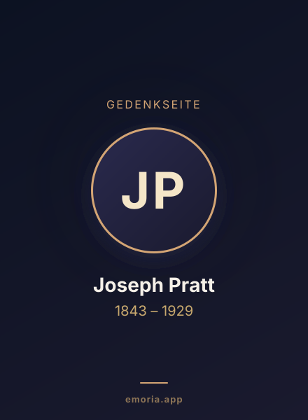 Gedenkportrait von Joseph Pratt