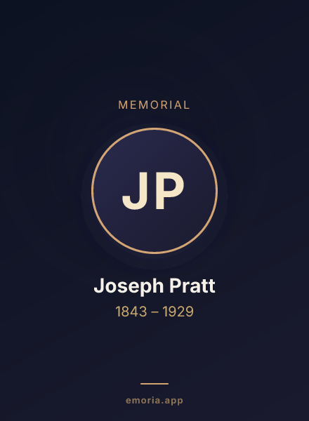 Memorial portrait of Joseph Pratt