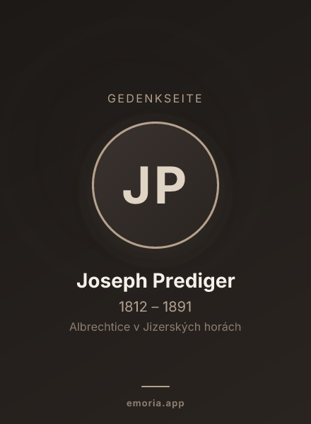 Gedenkportrait von Joseph Prediger