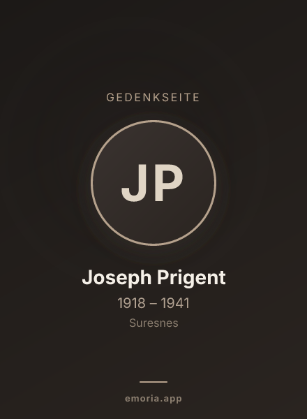 Gedenkportrait von Joseph Prigent