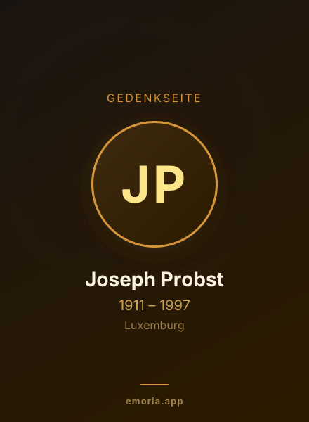 Gedenkportrait von Joseph Probst