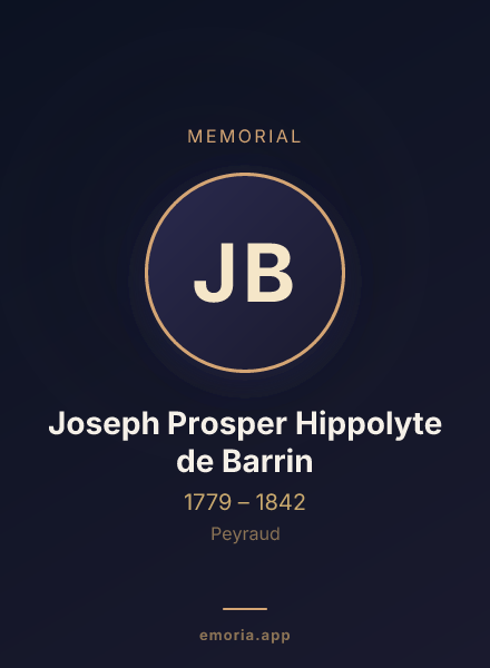 Memorial portrait of Joseph Prosper Hippolyte de Barrin