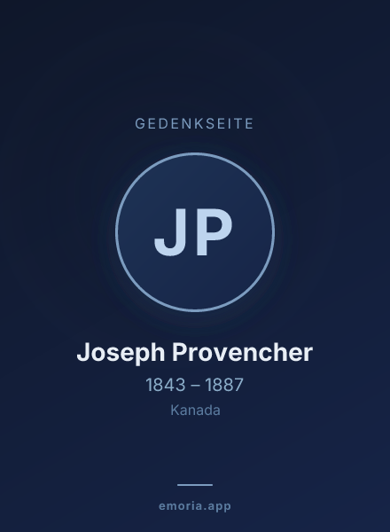 Gedenkportrait von Joseph Provencher