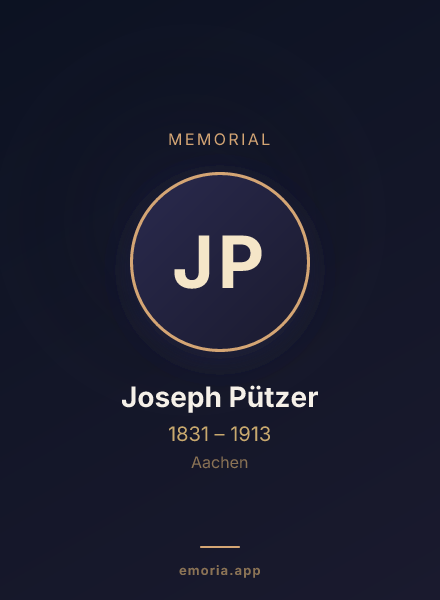 Memorial portrait of Joseph Pützer